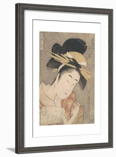 Hanamurasaki of the Tamaya, c.1790-Kitagawa Utamaro-Framed Giclee Print