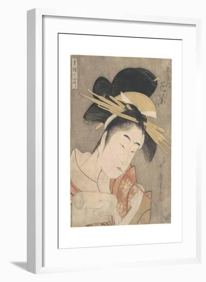 Hanamurasaki of the Tamaya, c.1790-Kitagawa Utamaro-Framed Giclee Print