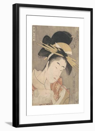 Hanamurasaki of the Tamaya, c.1790-Kitagawa Utamaro-Framed Giclee Print