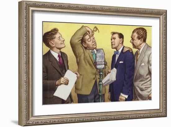 Hancock's Half Hour: Kenneth Williams, Tony Hancock, Bill Kerr and Sid James-Pat Nicolle-Framed Giclee Print