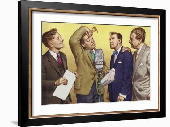 Hancock's Half Hour: Kenneth Williams, Tony Hancock, Bill Kerr and Sid James-Pat Nicolle-Framed Giclee Print