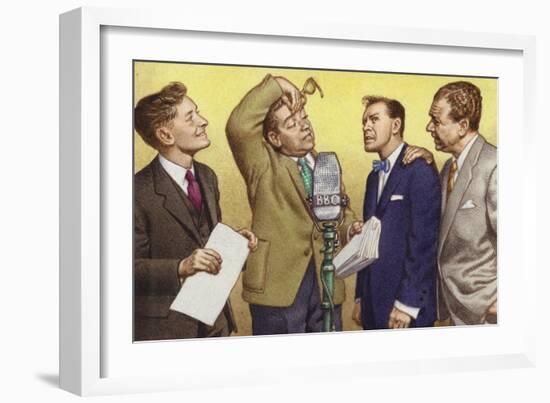 Hancock's Half Hour: Kenneth Williams, Tony Hancock, Bill Kerr and Sid James-Pat Nicolle-Framed Giclee Print