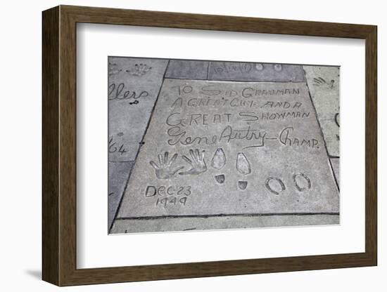 Hand and Foot Prints of Gene Autry, Hollywood Boulevard, Los Angeles-Wendy Connett-Framed Photographic Print