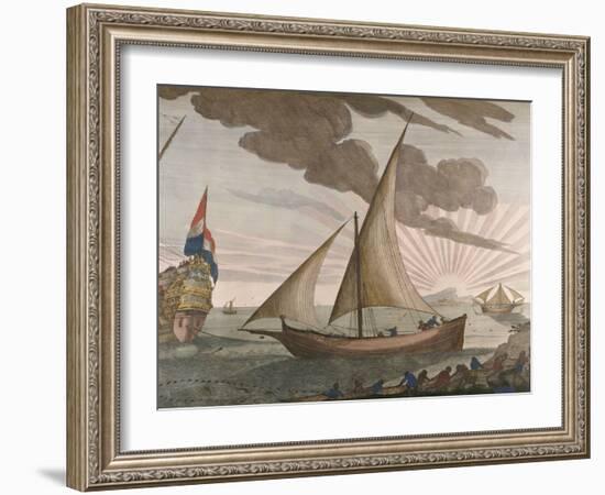 Hand-Colored Engraving from le Neptune Francois, Maritime Atlas, 1693-1700-null-Framed Giclee Print