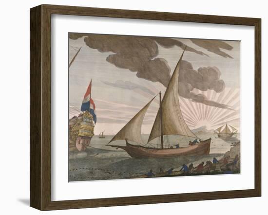 Hand-Colored Engraving from le Neptune Francois, Maritime Atlas, 1693-1700-null-Framed Giclee Print