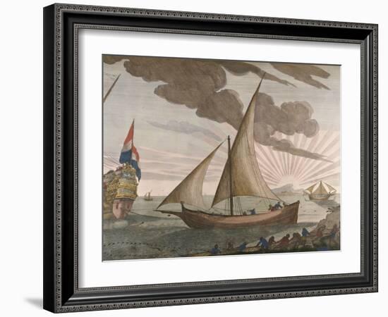 Hand-Colored Engraving from le Neptune Francois, Maritime Atlas, 1693-1700-null-Framed Giclee Print