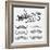 Hand Drawn Black Mustache Set-Melindula-Framed Art Print