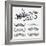 Hand Drawn Black Mustache Set-Melindula-Framed Art Print