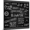 Hand Drawn Chalkboard Style Words, Quotes And Decoration-Pink Pueblo-Mounted Art Print