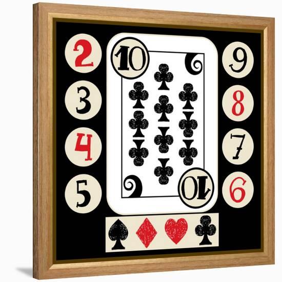 Hand Drawn Deck Of Cards, Doodle Suit-Andriy Zholudyev-Framed Stretched Canvas