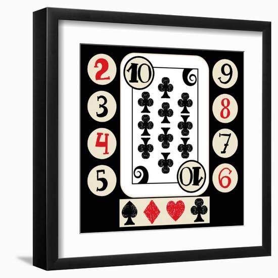 Hand Drawn Deck Of Cards, Doodle Suit-Andriy Zholudyev-Framed Art Print