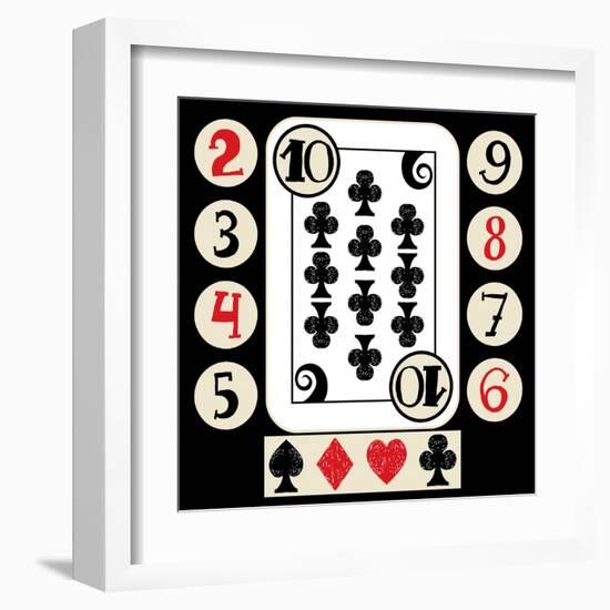 Hand Drawn Deck Of Cards, Doodle Suit-Andriy Zholudyev-Framed Art Print