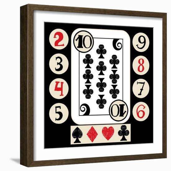 Hand Drawn Deck Of Cards, Doodle Suit-Andriy Zholudyev-Framed Art Print