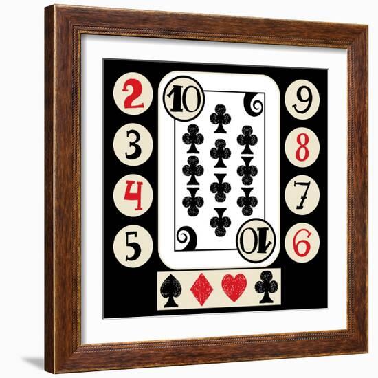 Hand Drawn Deck Of Cards, Doodle Suit-Andriy Zholudyev-Framed Art Print