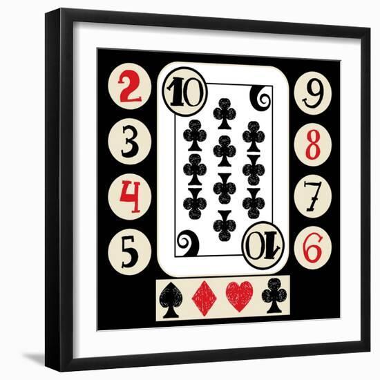 Hand Drawn Deck Of Cards, Doodle Suit-Andriy Zholudyev-Framed Art Print