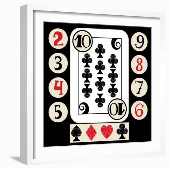 Hand Drawn Deck Of Cards, Doodle Suit-Andriy Zholudyev-Framed Art Print