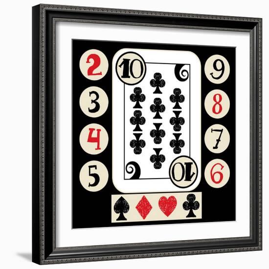 Hand Drawn Deck Of Cards, Doodle Suit-Andriy Zholudyev-Framed Art Print