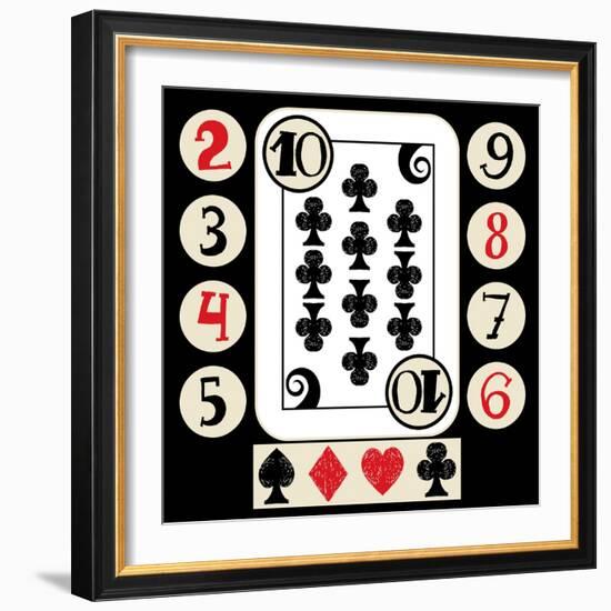 Hand Drawn Deck Of Cards, Doodle Suit-Andriy Zholudyev-Framed Art Print