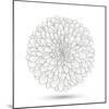 Hand-Drawn Flower Chrysanthemum. Element For Design. Abstract Floral Background-Helga Pataki-Mounted Art Print