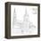 Hand Drawn Illustration of Prague Castle, Czech Republic.-kotoko-Framed Stretched Canvas