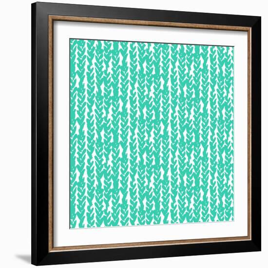 Hand Drawn Pattern with Hand Painted Braids.-tukkki-Framed Art Print