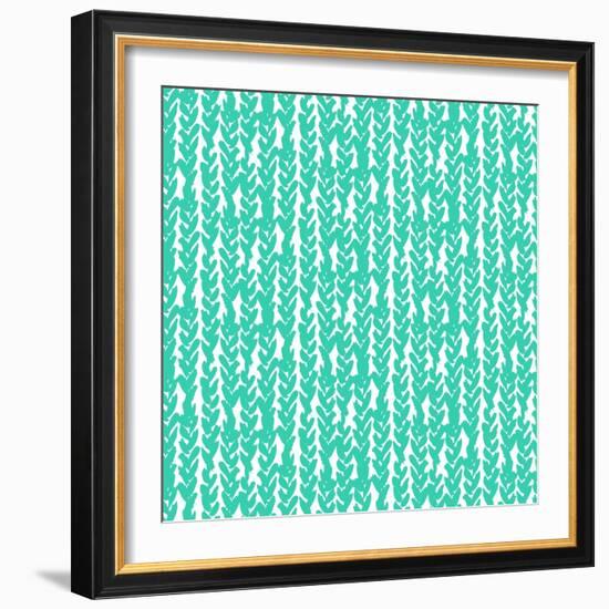 Hand Drawn Pattern with Hand Painted Braids.-tukkki-Framed Art Print