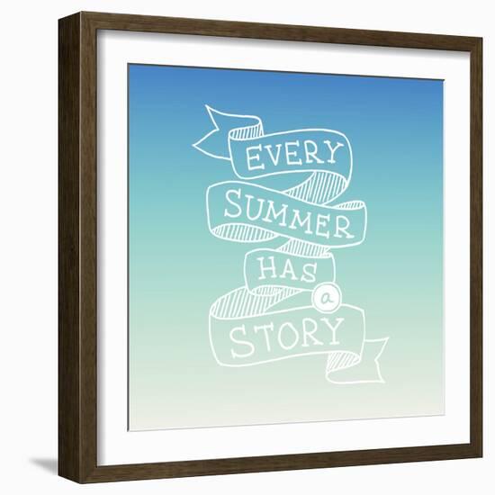 Hand Drawn Summer Quotation, Vector Illustration-Ms.Moloko-Framed Art Print