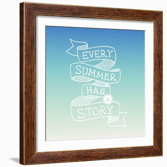 Hand Drawn Summer Quotation, Vector Illustration-Ms.Moloko-Framed Art Print