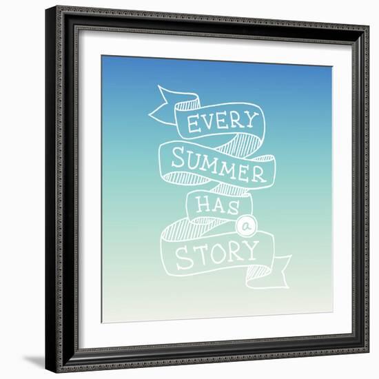 Hand Drawn Summer Quotation, Vector Illustration-Ms.Moloko-Framed Art Print