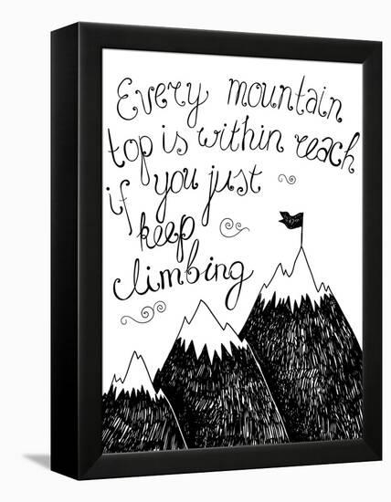 Hand Drawn Typography Poster. Inspirational Quote for Card.-Marylia-Framed Stretched Canvas