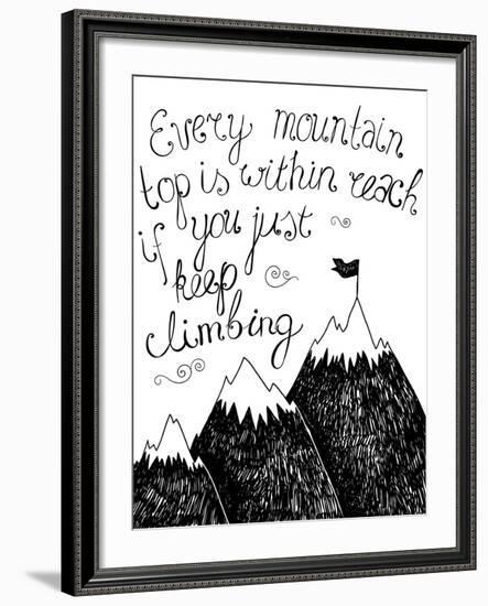 Hand Drawn Typography Poster. Inspirational Quote for Card.-Marylia-Framed Art Print