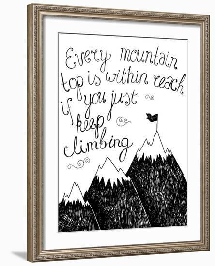 Hand Drawn Typography Poster. Inspirational Quote for Card.-Marylia-Framed Art Print