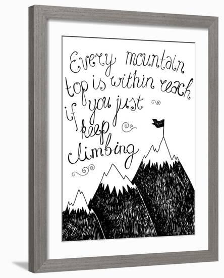 Hand Drawn Typography Poster. Inspirational Quote for Card.-Marylia-Framed Art Print