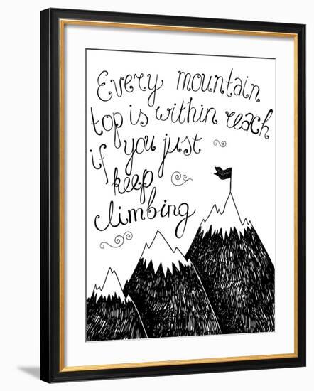 Hand Drawn Typography Poster. Inspirational Quote for Card.-Marylia-Framed Art Print