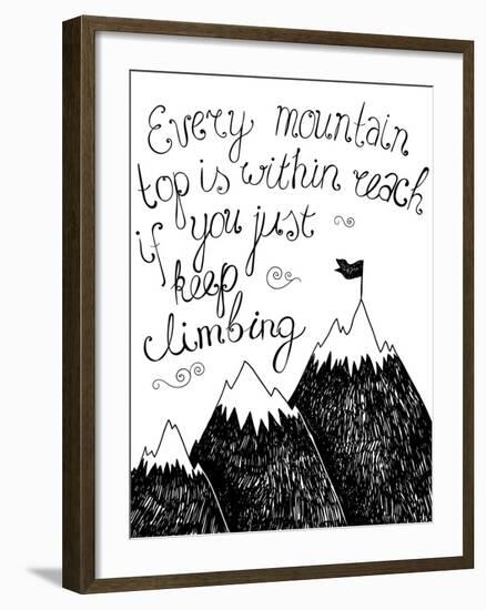 Hand Drawn Typography Poster. Inspirational Quote for Card.-Marylia-Framed Premium Giclee Print