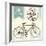 Hand-Drawn Vintage Objects: Racing Bike-shootandwin-Framed Art Print