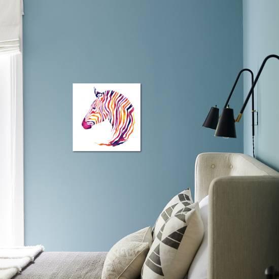 Hand Drawn Watercolor Zebra S Head Good Quality Of Illustration Multicolor On White Background N Photographic Print By Uni Ula Art Com