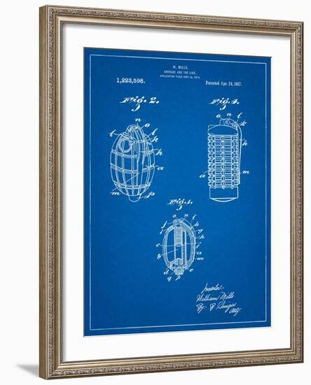 Hand Grenade 1915 Patent-Cole Borders-Framed Art Print