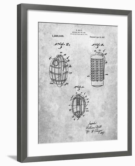 Hand Grenade 1915 Patent-Cole Borders-Framed Art Print