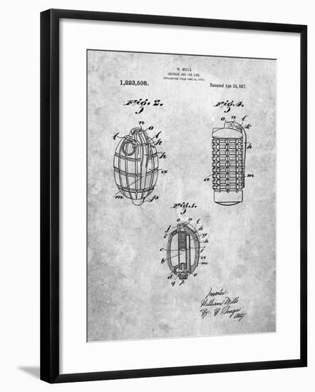 Hand Grenade 1915 Patent-Cole Borders-Framed Art Print