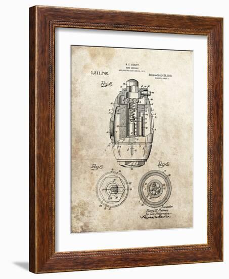 Hand Grenade, 1919-Dan Sproul-Framed Art Print