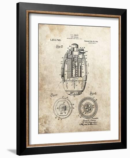 Hand Grenade, 1919-Dan Sproul-Framed Art Print