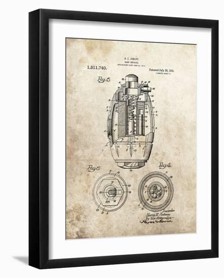 Hand Grenade, 1919-Dan Sproul-Framed Art Print