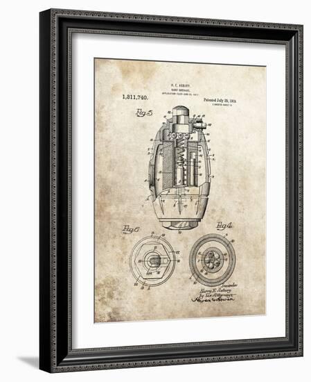 Hand Grenade, 1919-Dan Sproul-Framed Art Print