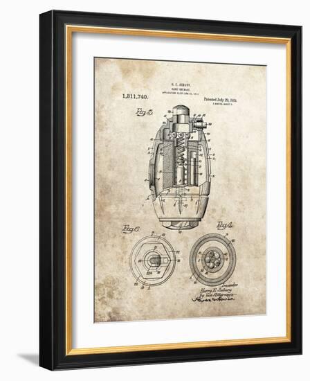 Hand Grenade, 1919-Dan Sproul-Framed Art Print