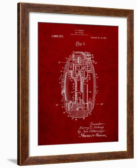 Hand Grenade World War 1 Patent-Cole Borders-Framed Art Print