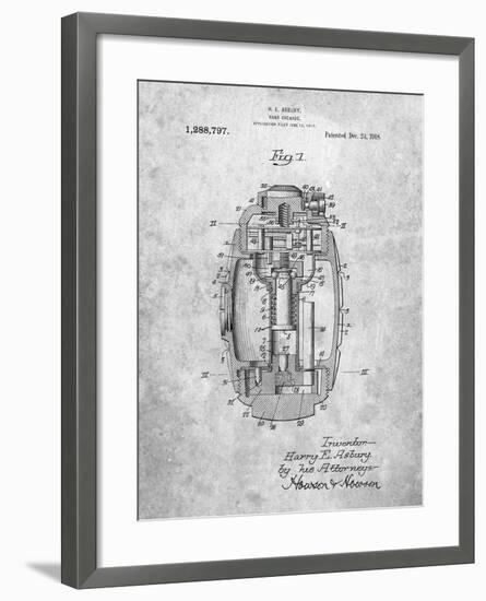 Hand Grenade World War 1 Patent-Cole Borders-Framed Art Print