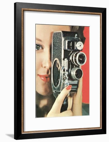 Hand-Held Home Movie Camera-null-Framed Art Print