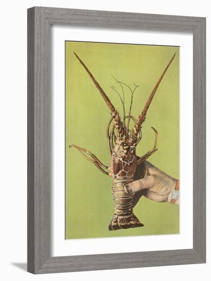 Hand Holding Lobster-null-Framed Art Print