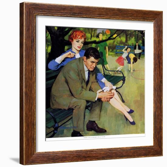 Hand-Me-Down Girl - Saturday Evening Post "Men at the Top", May 2, 1959 pg.32-Morgan Kane-Framed Giclee Print